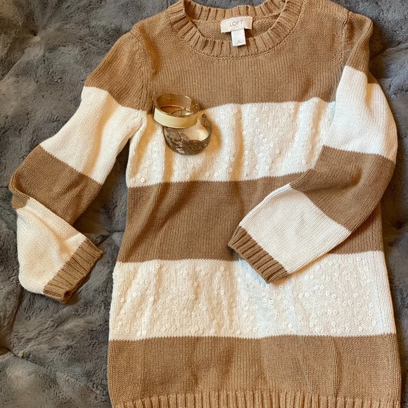 Striped LOFT Sweater with Sequin Detail - Picture 1 of 1